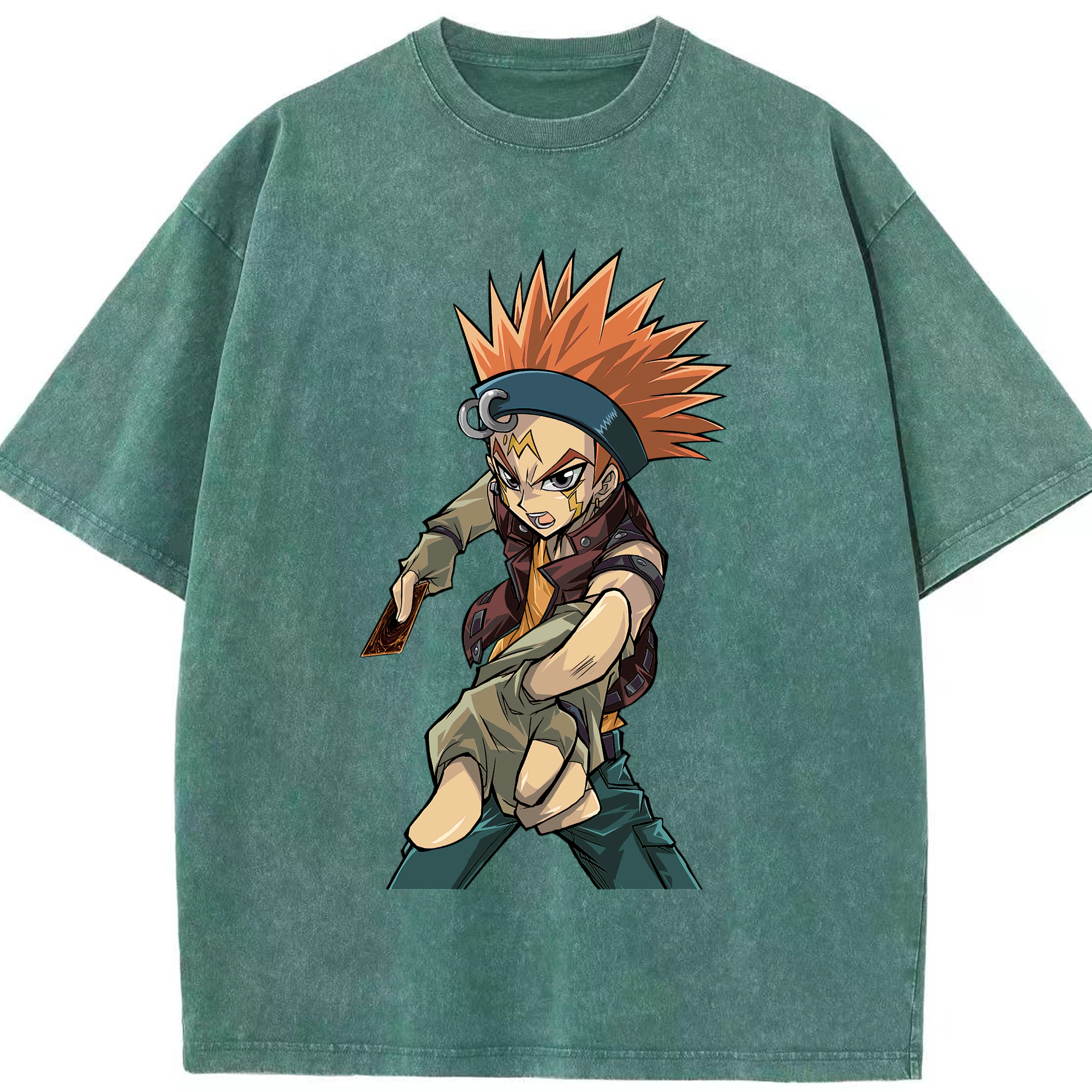 （画像用） 遊☆戯☆王 Yu-Gi-Oh! 綿100% ヴィンテージ風 半袖Tシャツ（フロントプリント）